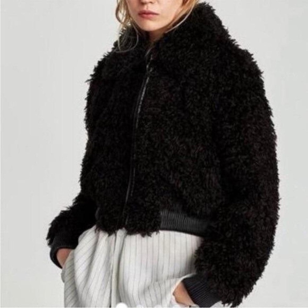 Zara Black Teddy Jacket